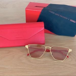 Coco & Breezy x Twizzler Limited Edition retro rose pink sunglasses red gold